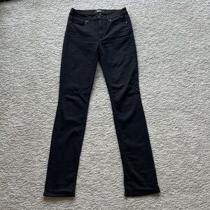 Black Straight-Leg Jeans